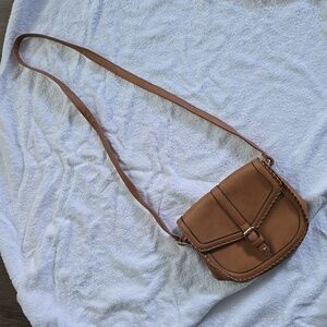 Brown crossboy leather purse by Mix NO.6